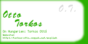 otto torkos business card
